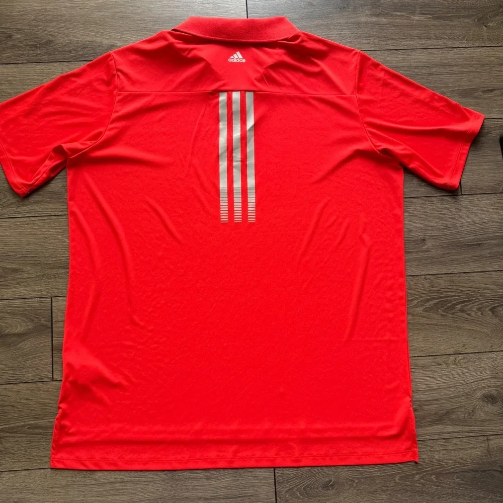 Adidas Golf Adizero Polo Shirt Mens 2XL Red‎ Short Sleeve Performance RN 88387